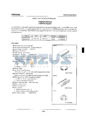 TMP47C453AN datasheet - CMOS 4-BIT MICROCONTROLLER