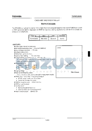 TMP47C454AN datasheet - CMOS 4-BIT MICROCONTROLLER