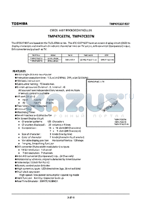 TMP47P1637 datasheet - CMOS 4-BIT MICROCONTROLLER