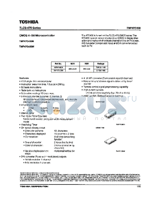 TMP47C430 datasheet - CMOS 4-BIT MICROCONTRLLER