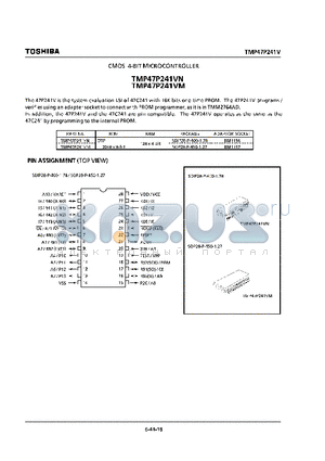 TMP47P241 datasheet - CMOS 4-BIT MICROCONTROLLER