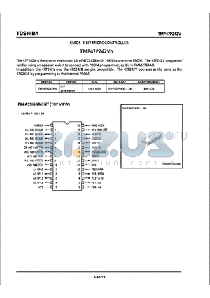 TMP47P242V datasheet - CMOS 4-bit Microcontroller