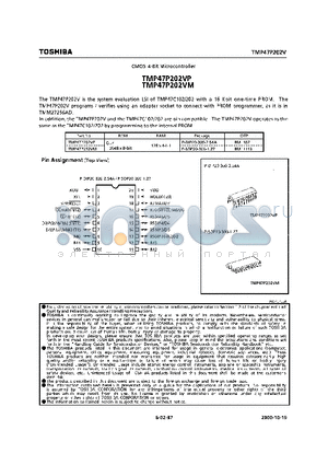 TMP47P202VP datasheet - CMOS 4-BIT MICROCONTROLLER