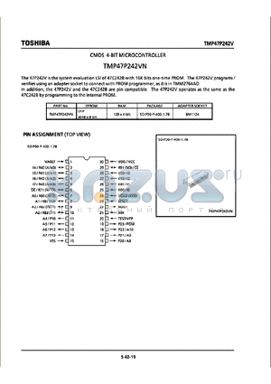 TMP47P242VN datasheet - CMOS 4-bit Microcontroller