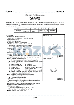 TMP47C834 datasheet - CMOS 4-BIT MICROCONTROLLER