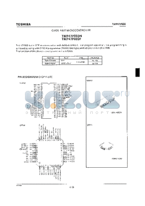 TMP47P800N datasheet - CMOS 4-BIT MICROCONTROLEER