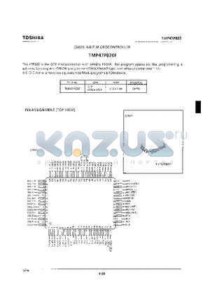 TMP47P820F datasheet - CMOS 4-BIT MICROCONTROLLER