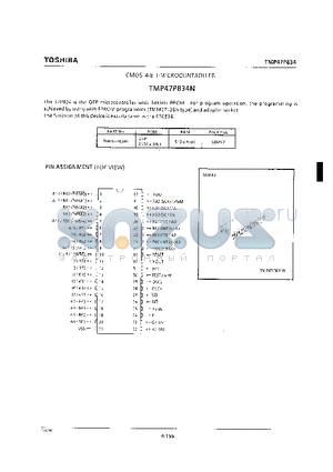 TMP47P834 datasheet - CMOS 4-BIT MICROCONTROLLER