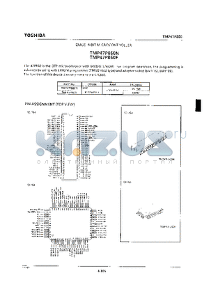 TMP47P860 datasheet - CMOS 4-BIT MICROCONTROLLER