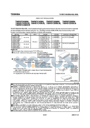 TMP87C408N datasheet - CMOS 8-BIT MICROCONTROLLER