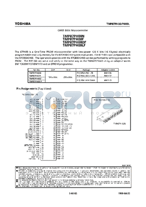 TMP87PH00F datasheet - CMOS 8-Bit Microcontroller