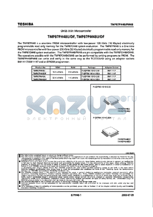 TMP87PM48DF datasheet - CMOS 8-Bit Microcontroller