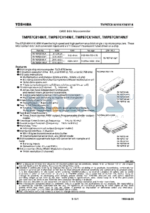 TMP87K814N datasheet - CMOS 8-BIT MICROCONTROLLER