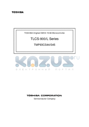 TMP93CS44 datasheet - CMOS 16-Bit Microcontroller