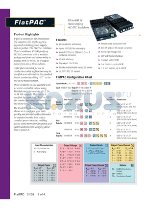 VI-RU011-EUUU-BM datasheet - 50 to 600 W Autoranging AC-DC Switchers