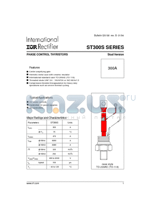 ST300S04P0 datasheet - PHASE CONTROL THYRISTORS