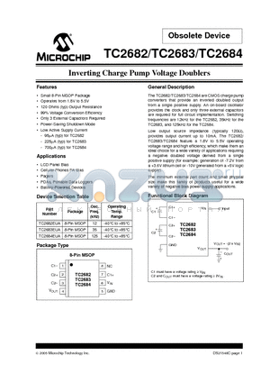 TC2684EUA datasheet - Inverting Charge Pump Voltage Doublers