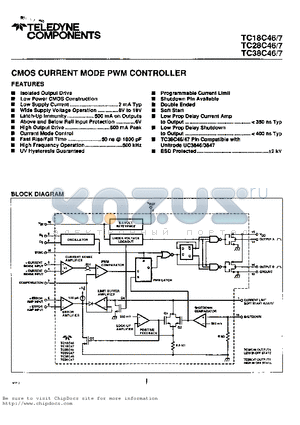 TC28C46EPE datasheet - CMOS CURRENT MODE PWM CONTROLLER