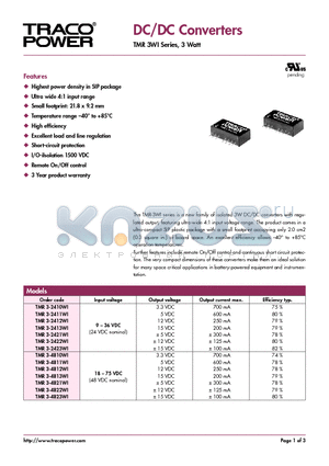 TMR3-2410WI datasheet - DC/DC Converters