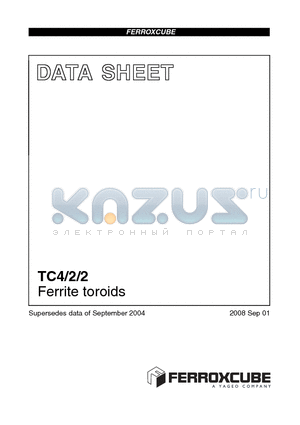TC4-3E27 datasheet - Ferrite toroids