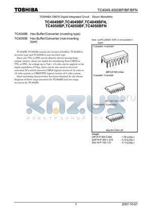 TC4050BF datasheet - Hex Buffer/Converter