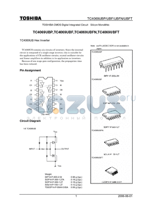 TC4069UBF datasheet - HEX INVERTER