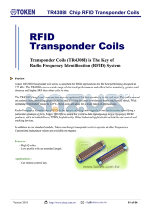 TC4308I-401J datasheet - Chip RFID Transponder Coils