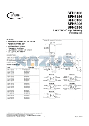 SFH6206-1 datasheet - Optocouplers