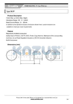 RX7P-NP-562K datasheet - POWER INDUCTORS