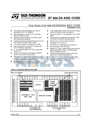 ST486DX2 datasheet - ST 486 DX ASIC CORE