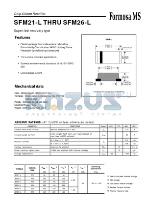 SFM23-L datasheet - Chip Silicon Rectifier - Super fast recovery type