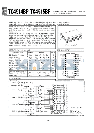 TC4514BP datasheet - CMOS DIGITAL INTEGRATED CIRCUIT SILICON MONOLITHIC