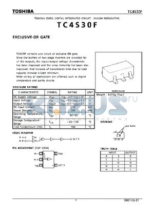 TC4S30F datasheet - EXCLUSIVE-OR GATE