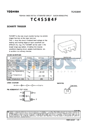 TC4S584F datasheet - SCHMITT TRIGGER