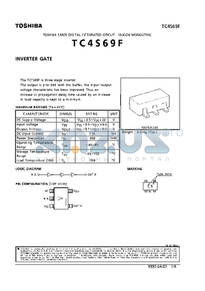 TC4S69F datasheet - INVERTER GATE