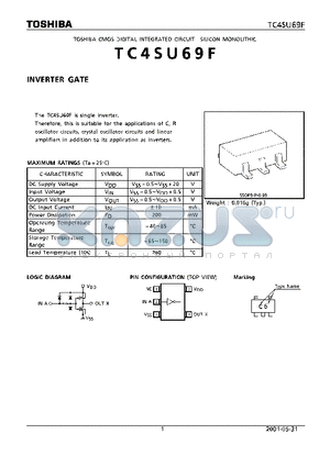 TC4SU69F datasheet - INVERTER GATE