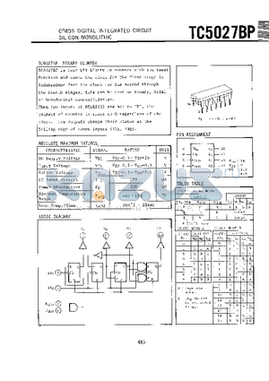 TC5027BP datasheet - BINARY COUNTER