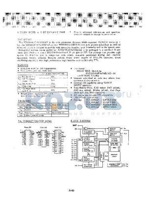TC514100AJ datasheet - 4,194,304 WORD x BIT DYNAMIC RAM