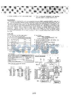 TC514101AZ-60 datasheet - 4,194,304 WORD x 1 BIT DYNAMIC RAM