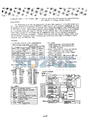 TC514101J-10 datasheet - 4,194,304 x 1 BIT DYNAMIC RAM