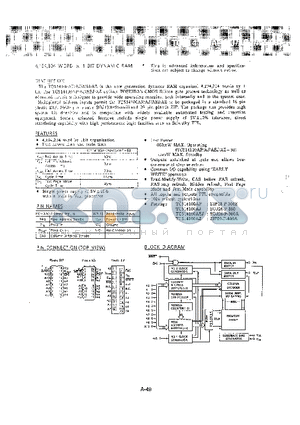 TC514100AZ-60 datasheet - 4,194,304 WORD x BIT DYNAMIC RAM