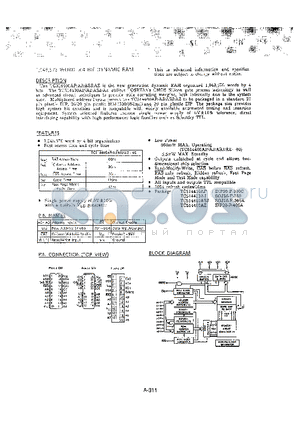 TC514400AAZ-60 datasheet - 1,048,576 x 4 BIT DYNAMIC RAM