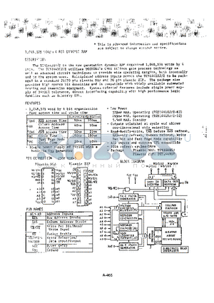 TC514410Z-10 datasheet - 1,048,576 x 4 BIT DYNAMIC RAM