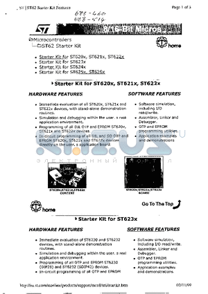 ST621X datasheet - 8/16-Bit Micros