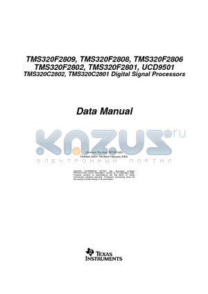 TMS320C2802PZS datasheet - Digital Signal Processors