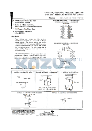 SN74LS595DRG4 datasheet - 8-BIT SHIFT REGISTERS WITH OUTPUT LATCHES