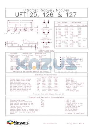 UFT12630D datasheet - Ultrafast Recovery Modules