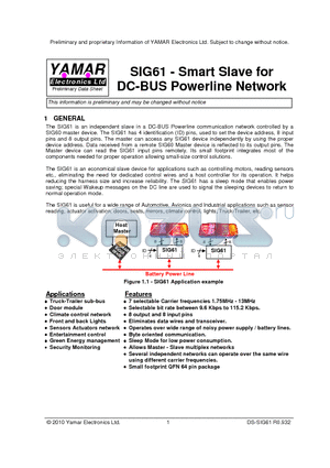 SFSL4.5MDB datasheet - Smart Slave for DC-BUS Powerline Network