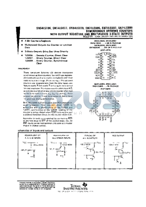 SN74LS696N datasheet - SYNCHRONOUS UP/DOWN COUNTERS WITH OUTPUT REGISTERS AMD MULTIPLEXED 3-STATE OUTPUTS