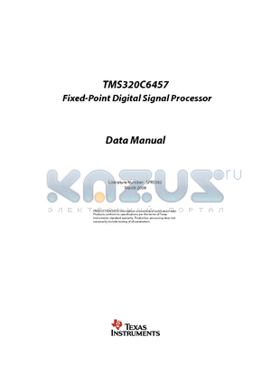 TMS320C6457 datasheet - Fixed-Point Digital Signal Processor